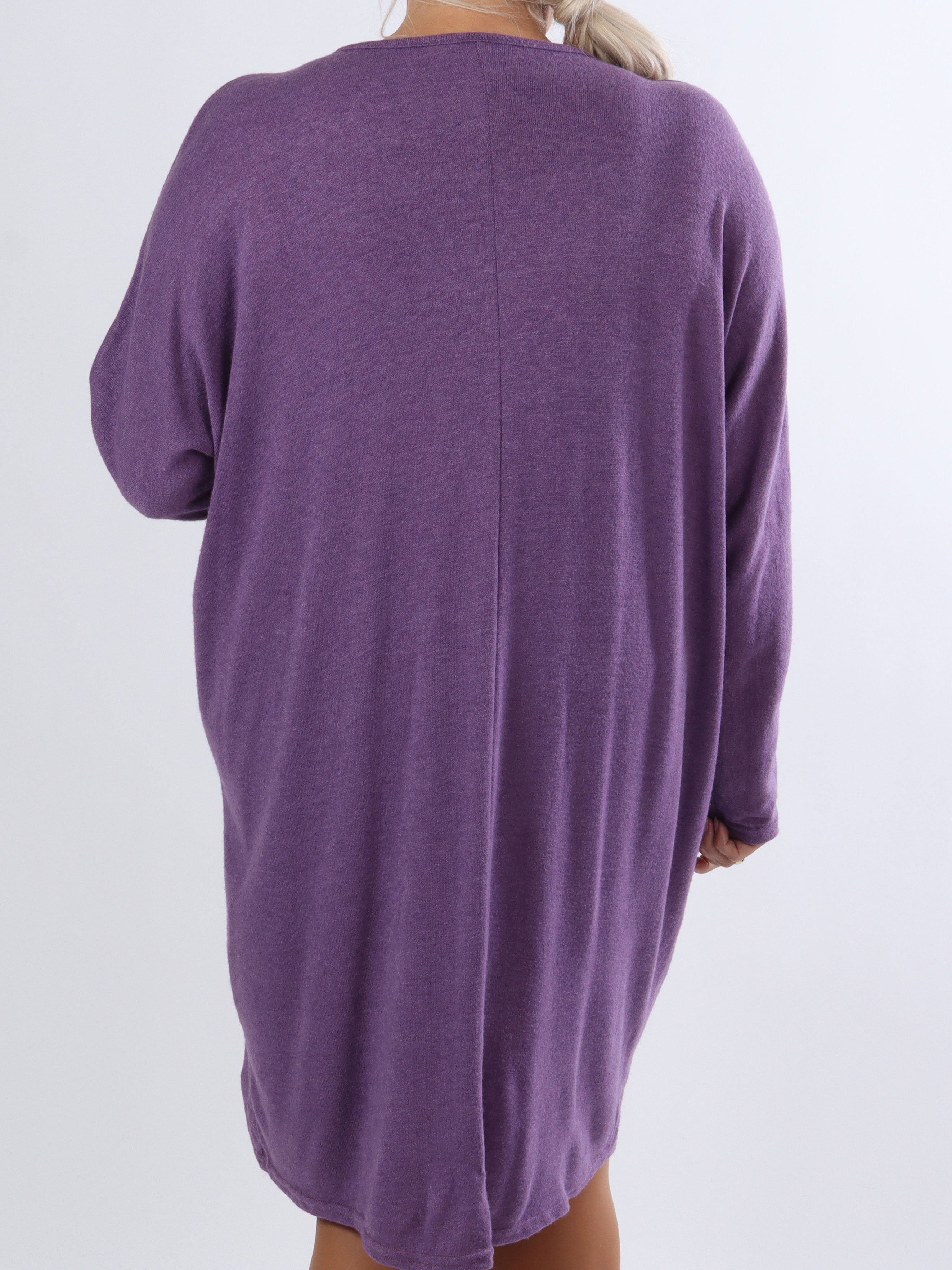 Filippa - Supermjuk plus size stickad klänning med dragkedja